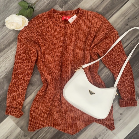 NWT Rust Knitted Pullover Oversized Women's Sweater Size S/M - Picture 4 of 6